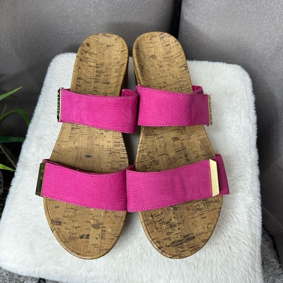 Vionic Women’s Atlantic Slide Adjustable Platform Wedges Sandal Pink Sz US 11 - Picture 3 of 12